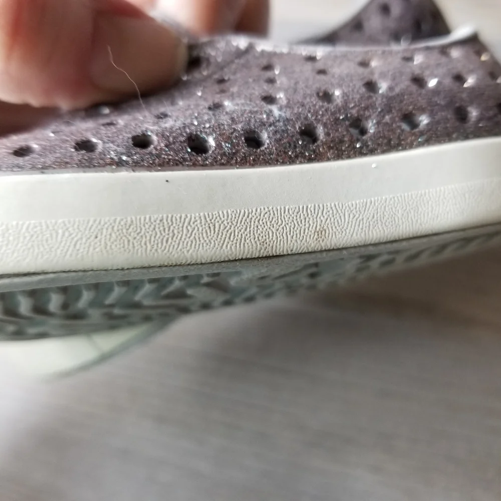 Native Jefferson Jiffy Bling Silver Glitter Water Sneakers